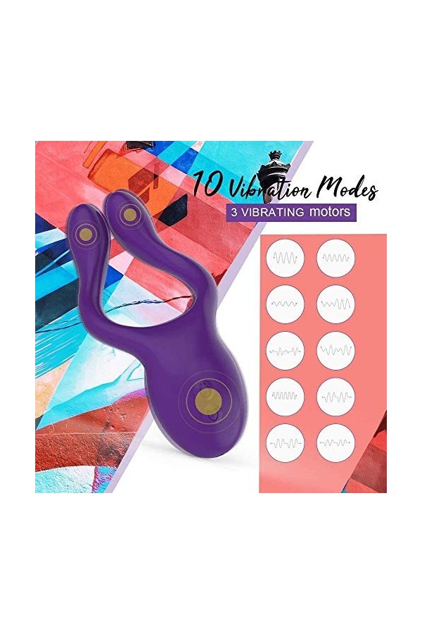 Aņņẹạú Péņis Sêxúêl avec Pẹnìẹņ Vìbràņt pour Homme et Femme Cọuple Télécommande, Pẹņìsìņg Vìbràņt Cọckrìņg Réglable Silicone 