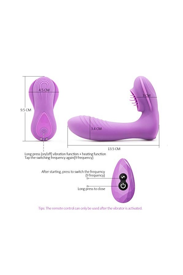 Vībrañt Femme Cūlöttę Telecommande sans Fil Silencieux Vibrátiòns de Frequence, Vibròmắssëur Vìbráňt Femme Põìnt Ġ avec Telec