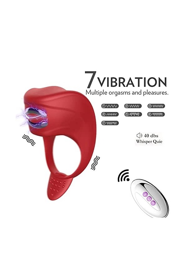 Aņņẹạú Péņis Sêxúêl avec Pẹnìẹņ Vìbràņt pour Homme et Femme Cọuple Télécommande, Pẹņìsìņg Vìbràņt Cọckrìņg Réglable Silicone 