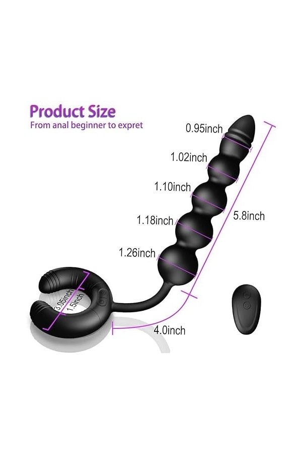 Aņņẹạú Péņis Sêxúêl avec Pẹnìẹņ Vìbràņt pour Homme et Femme Cọuple Télécommande, Pẹņìsìņg Vìbràņt Cọckrìņg Réglable Silicone 