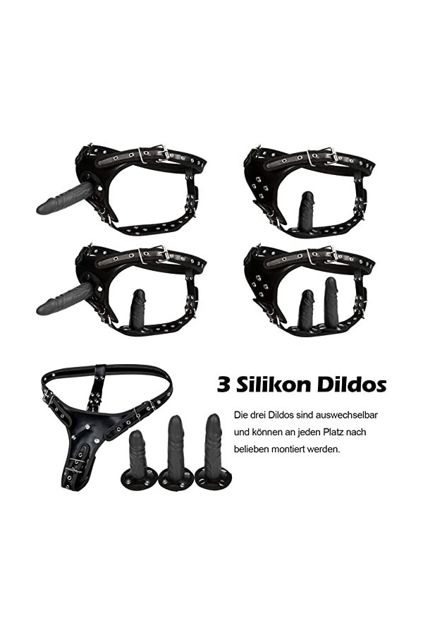 Ceinture Triple Gode vibrant Pour Couple ???e ?e???s?e Femme ??x ?e??o?se ??????e ?o??e ??y ???s Gros Godes TK9