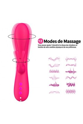 Masseur, Šèẋ Tóyș Feṃmẹ Realiste Gôdë Vibro-mássêúr, 12 Modes Puissant, Vîbromasseúrs Fêminin Clìtøridîen Sucëúr, Sans Fil Sê
