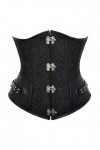 OKGD Simili Cuir Bas Corset Contrôle de la Taille Corset Gothique Contrôle de la Taille Corset Steampunk Brodé Taille Courte 