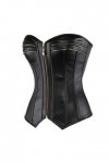 Sexy Steampunk Corsets Bustiers Faux Cuir Zip Corset Overbust Bustier Top Plus Taille Body Shaper Slim