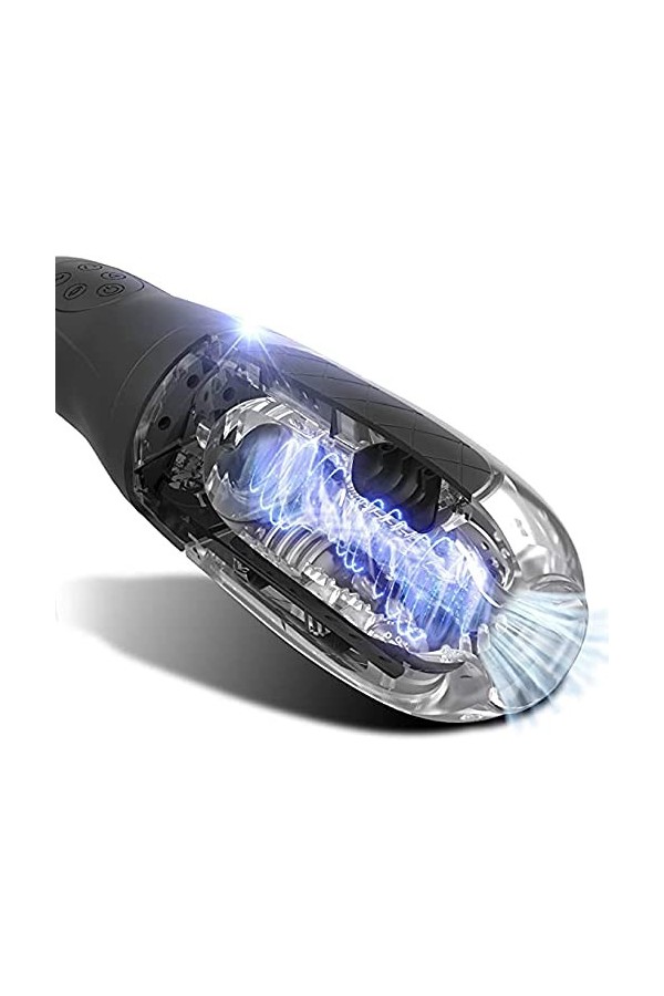 Piston automatique telescopique Thrustińg Coupe de masturbation masculine Appareil De Mẩsturbateur Manuel pour Homme Se× Toys