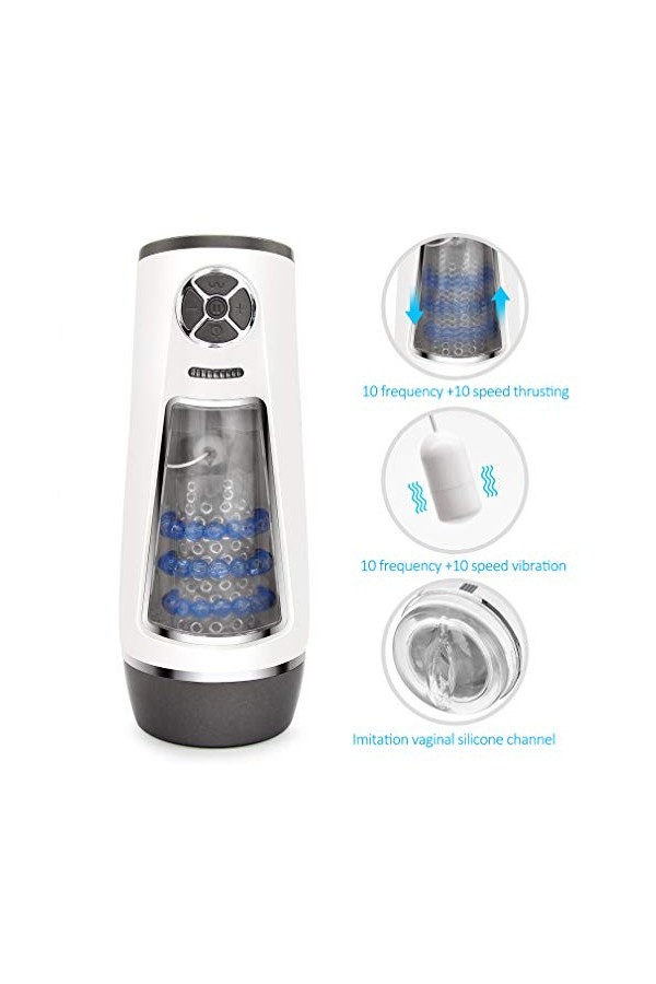 Masturbateur Cup Automatique Appareil De Massge Électrique pour Hommes avec Modes De Vibration avec Fonction d Aspiration com