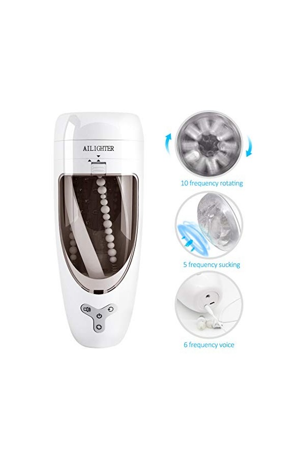 New Aïr-Craft Soft Cup Artǐficial Suce télescopique Convex Tunnels de Poche Couple Cadeau Exer & T-Shirt cice de lhomme