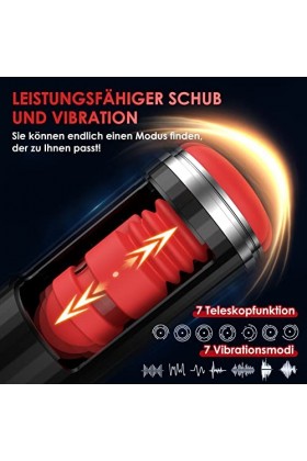 Massage de Cuisse Sëx Toýspoúr pour Homme 100% Imperméable Másturbëúsë Homme Realiste Ṃ-àstùrbēuse máscúlins,9 Modes Mâstúrbâ