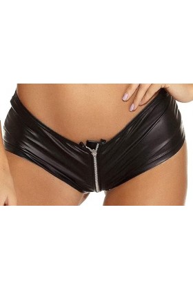 Pantalon effet mouillé en cuir aspect latex