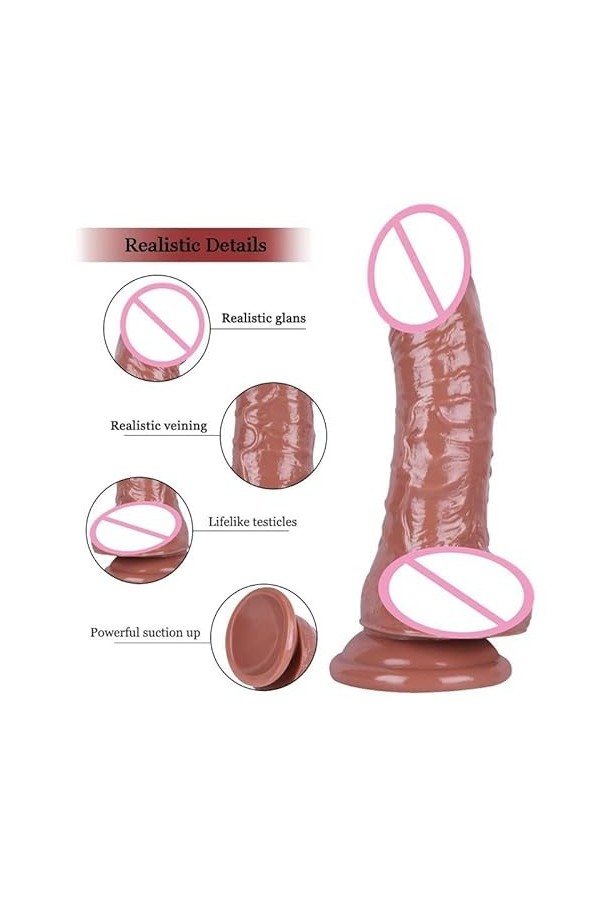 taimowei Pénis de Loup,Godemichet Pour Femme - Godemichet de Texture de Peau Réaliste - Godemichet Homme Gode Pour Homme