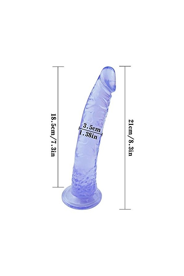 ZBSW Petit Diamètre 21cm XL Ṥilicone Lesbiènnè? Go? Ce?nture Cℴ?plè Femme Homme,Pa? Cher Ṥℴuplè Ven?ou?e Petit Ġod?m?che Chaị
