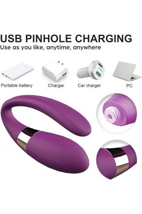 RHSH Vîbrømãşsèừr Clîtørídíèn Culotte Double Pénétration Type U Massage Áňạḷ Et Pøint Ġ Silicone Souple 10 Fréquences de Ṿìḅ