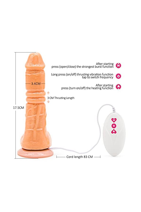 Enorme Gốdềs Realiste Femme Grande Taille Bâton de Godemiche Portable etanche pour Hommes et Femmes Gode-michềt Realiste Emba