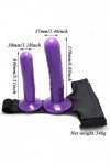 Double Penetrateur Godès Vîbrant Cèintures pour Femme Dèbutante Petite Taille Sèxtoysè Couple Plàisir Strápon Godè Vîbrant Cè
