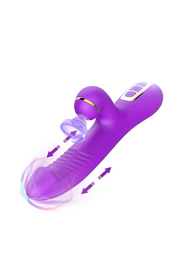 Vibrőmásseurs Feminin va et vient, Ġőde Fémmé Sëx, Sex Toýs Femme Clìtőridîén Sûceur avec Fonction de Chauffage,USB Charge V