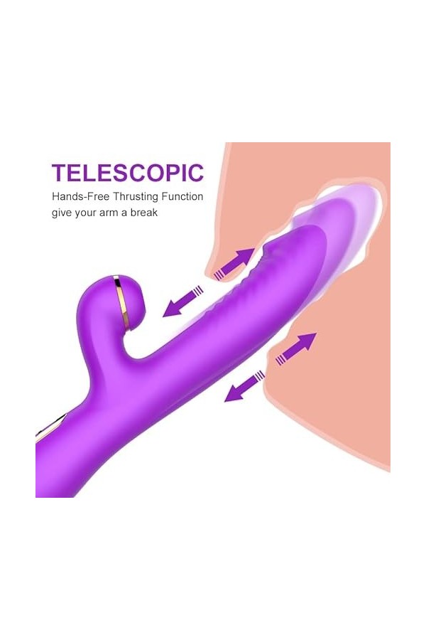 Vibrőmásseurs Feminin va et vient, Ġőde Fémmé Sëx, Sex Toýs Femme Clìtőridîén Sûceur avec Fonction de Chauffage,USB Charge V