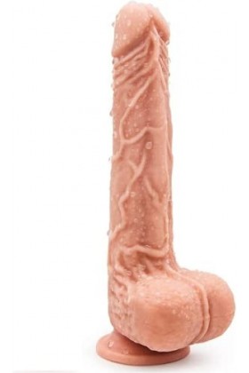 FE Main libre vibrant Dilo avec corps en silicone sûr différent forte poussée 7 vitesses Dilldo fonction de chauffage portabl