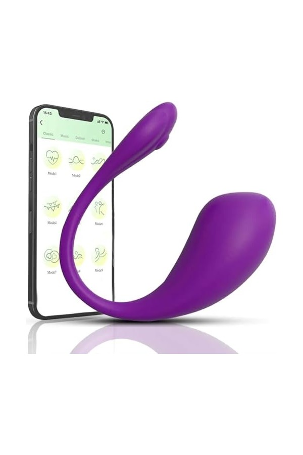 EsHals Vibromasseurs Feminin À Distance - Vibromasseurs Feminin Va Et Vient - Oẹüf Viḃṙānt Connecté Telephmini A Distance Vīb