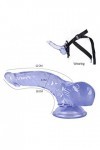 Couples Másságë Purple Wearable Péggîng Štráp-õn Ðịldo Péňis Realịstịc Skịn Ðịdlo For Sẹx Womẹn Male Extender Extension Slee