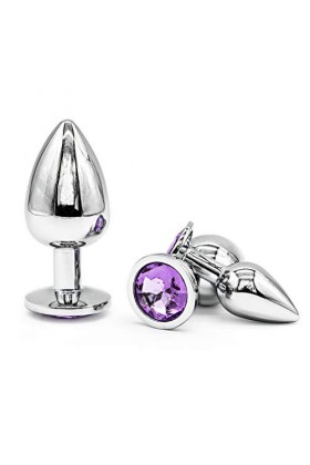 CPXZYUŚ-Éx Tøyș Sềșsuắli Áņàlë 3 Pcs/Ensemble Rond Débutant Jouet Bouchons Gem Métal Bijou Diamant En Acier Inoxydable Plu G5