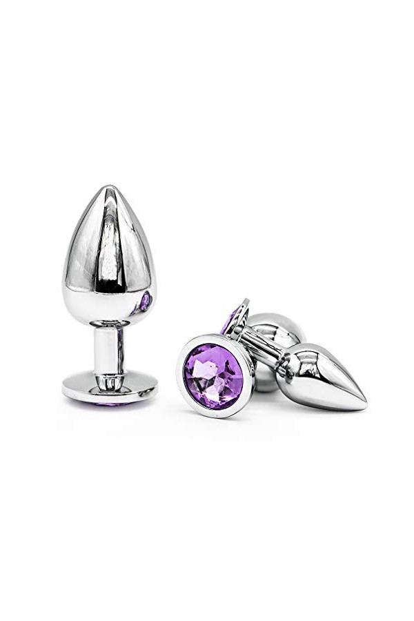 CPXZYUŚ-Éx Tøyș Sềșsuắli Áņàlë 3 Pcs/Ensemble Rond Débutant Jouet Bouchons Gem Métal Bijou Diamant En Acier Inoxydable Plu G5