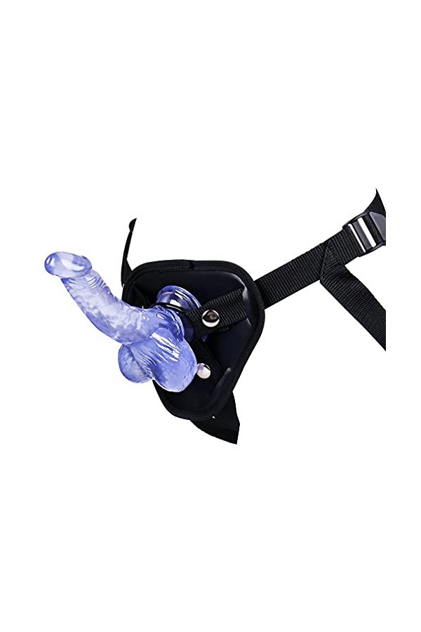 Réglable Gode Strap on Ceinture Gode Ġọdẹṃiche,Rroduit Šèẋuel Homme Femme Adulte Transparent Waterproof Femmes Realiste Godes