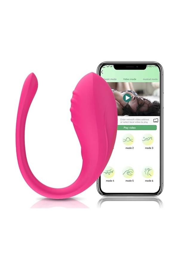 EsHals Mini Vibromasseurs Feminin Petit Oeuf Vibrant Connecté Telephone, Sěxtoyse Fémmé Séx Oeuf Vibrant Sans Fil Telecommand