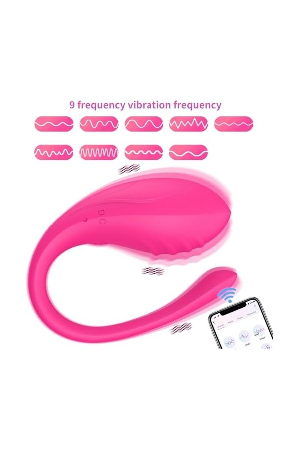 EsHals Mini Vibromasseurs Feminin Petit Oeuf Vibrant Connecté Telephone, Sěxtoyse Fémmé Séx Oeuf Vibrant Sans Fil Telecommand
