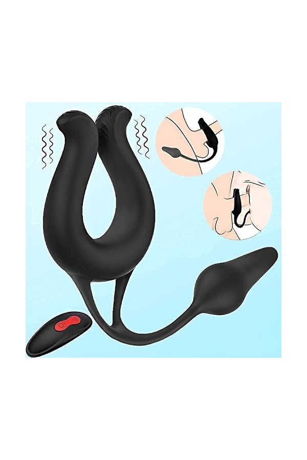 CPXZYUŚ-Éx Tøyș Ġọdẹṃiche Enorme M-Asseur Portable, Fémmé-S Anneau de En Silicone Couple Multi Vitesses Vibrant Cli-Toris G63