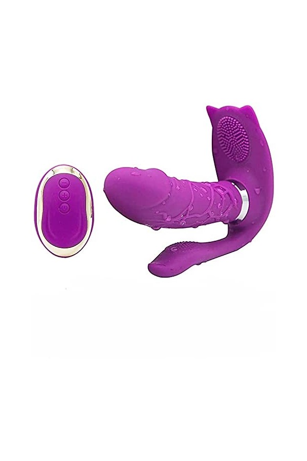 CPXZYUŚ-Éx Tøyș Ġọdẹṃiche Enorme Massẹur Couple, 9 Fréquence Double Vîbrạtîon Usb Rechargeable Silicone Étanche Massage Sa G9