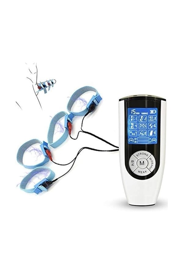 EsHals Extension de Pénis Masculin Agrandissement de Choc Électrique Ensemble de Sěxe de Stimulation Électrique