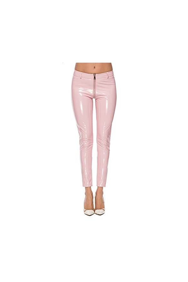 Latex CaoutchoucCaoutchouc Latex Latex Leggings Costumes Femmes Pantalon Skinny Décontracté,Rouge,XXL