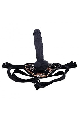 WYHJ Portable étanche avec Ceinture en Cuir Léopard avec Ventouse Petite Taille 20Cm*4Cm Noir 