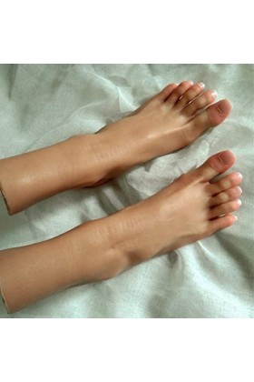 TDHLW Mannequin Foot, Feet Silicone, Fetichismes Pied, Silicone Pied fétiche Femme Pieds Moule Affichage Bijoux Sandale Chaus