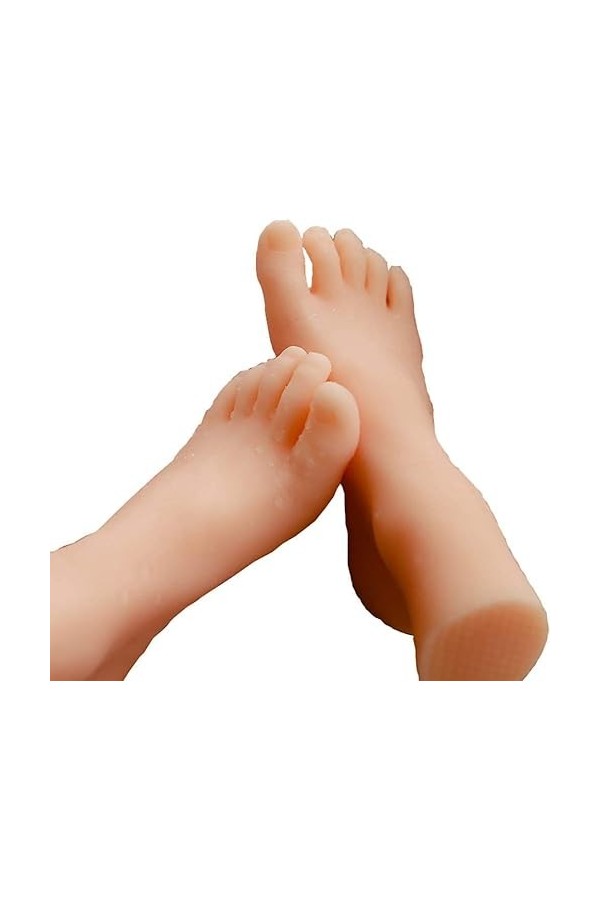 BUGAK Silicone Pieds Modèle, Feet Silicone, Fétichisme du Pied, Pied en Silicone réaliste,adapté aux Chaussures et au Moule p