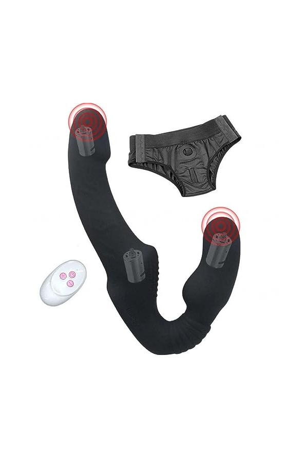 ?-Éx Tøy? ??d??iche-Clit-Ørìdî??-Ceinture réglable à Double extrémité Portable Facile à Nettoyer et Pratique D2192