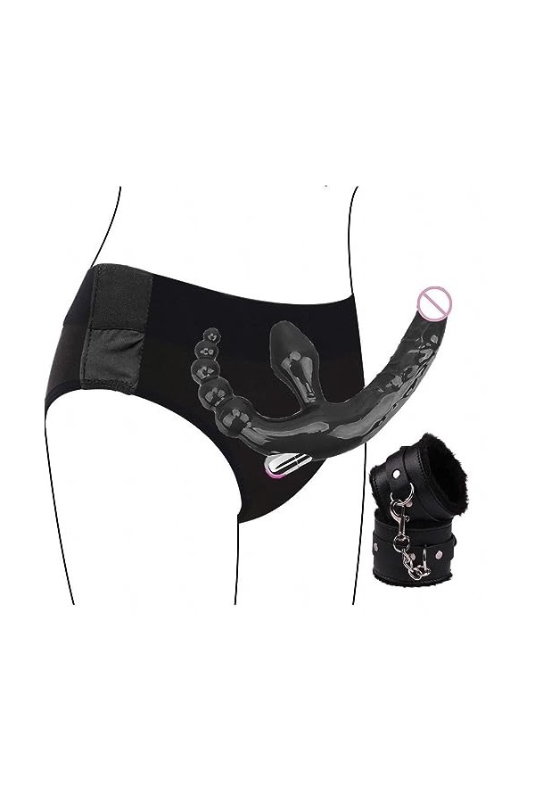 CPXZYU?-Éx Tøy? ??d??iche-Clit-Ørìdî??-Double tête étanche à Taille réglable Durable et Facile G2785