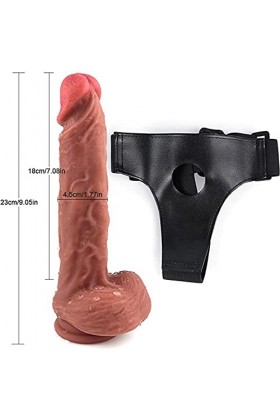 ZBJH Enorme 23cm ĠøDEŜ CEîntureS Gödë REÁlistÉ CÉinťurE ÁnÁlE pour Couple XXL ĠőđEṁîchEŠ ÁñüS Homme RÉÁLIŠTÉ pour FÉṁṁÉ PàS C