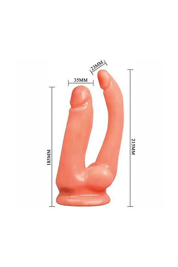 ZBSW Grand Ġode Vîbrant Ġòdes Dòừble Ceinture PÉnétràtion Couple,Gros 21.5cm Goḋës Doừble XXL Gros Diamètre Ceinture Vibran