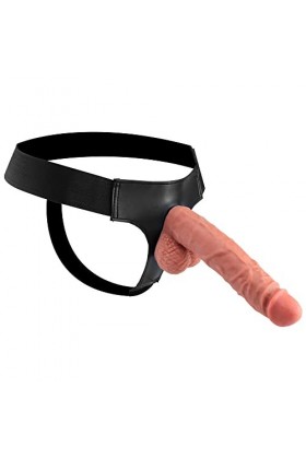 WYLP 22.5cm avec Ceinture Ventouse Grand Silicone Souple Etanche Grand Diamètre Convient Aux Hommes Couples Préféré Cadeau XX