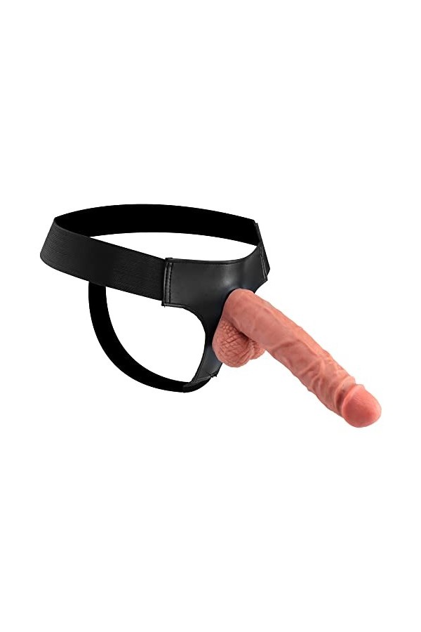 WYLP 22.5cm avec Ceinture Ventouse Grand Silicone Souple Etanche Grand Diamètre Convient Aux Hommes Couples Préféré Cadeau XX