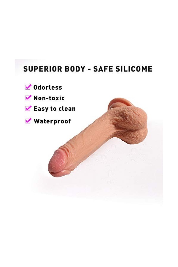 20cm Gode Long et Large Ġơđe Fémmé Ś-éx Fitness Šêxuelle Sèxtôyse Couple pour gode Femmes Gödémïché Reálíśté pour Harnais en 