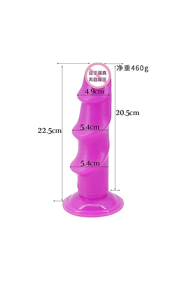 Godes pour Femme Realiste Penis Va Et Vient Ventouse, Godemichet Silicone Souple pour Homme Anale Canne de Massage, Peau Gode