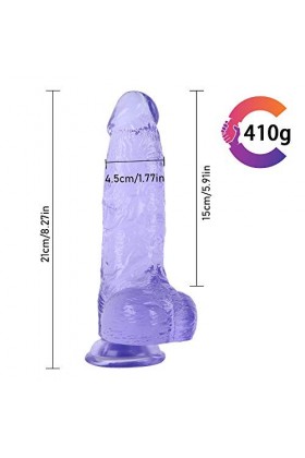 WYHJ avec Ventouse avec Ceinture, Souple et Imperméable, Grande Taille XXL21cm*4.5cm Convient Aux Hommes Homosexuels Bleu 