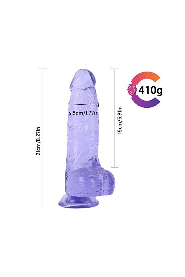 WYHJ avec Ventouse avec Ceinture, Souple et Imperméable, Grande Taille XXL21cm*4.5cm Convient Aux Hommes Homosexuels Bleu 