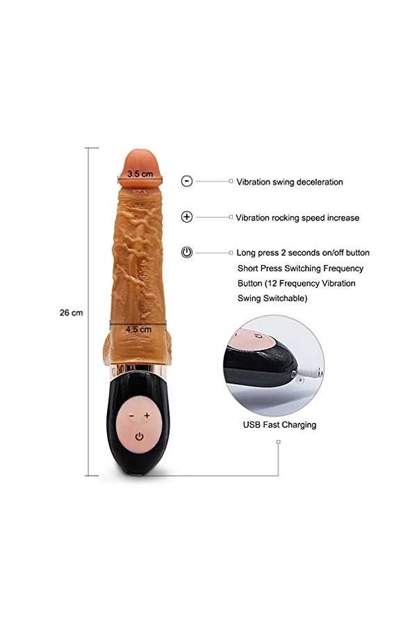 Godeș Ceintúres Reàliste Gros Godeș Femme Godemïchet Rẹạḷiste Gode pour Femme Rẹạḷiste Âňaḷe Homme Va et Vïent Large Gođẹș