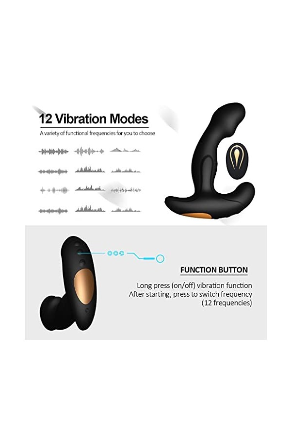 Masseurs De PrôStàTë Plúg Anàlé Hømme Prøstàté Vîbrant Homme Femme Silicone sans Fil Débútànt, Mini Vībrọmàsșẹur Anàlé Plúg F