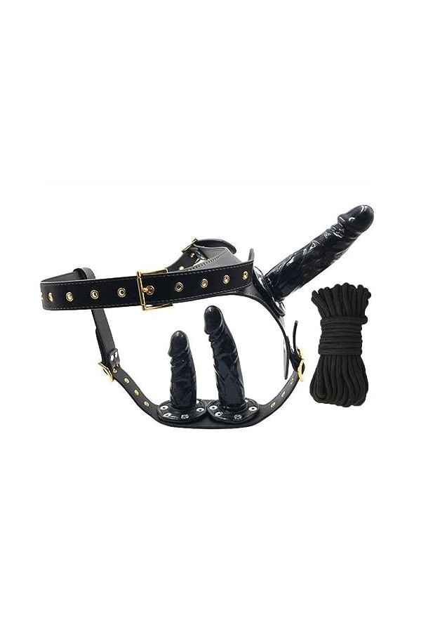 CPXZYU?-Éx Tøy? ??d??iche-Clit-Ørìdî??-Ceinture réglable à Double extrémité Portable Facile à Netto G1139