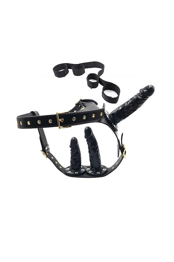 CPXZYU?-Éx Tøy? ??d??iche-Clit-Ørìdî??-Double Ceinture imperméable réglable Portable et Facile à T G273