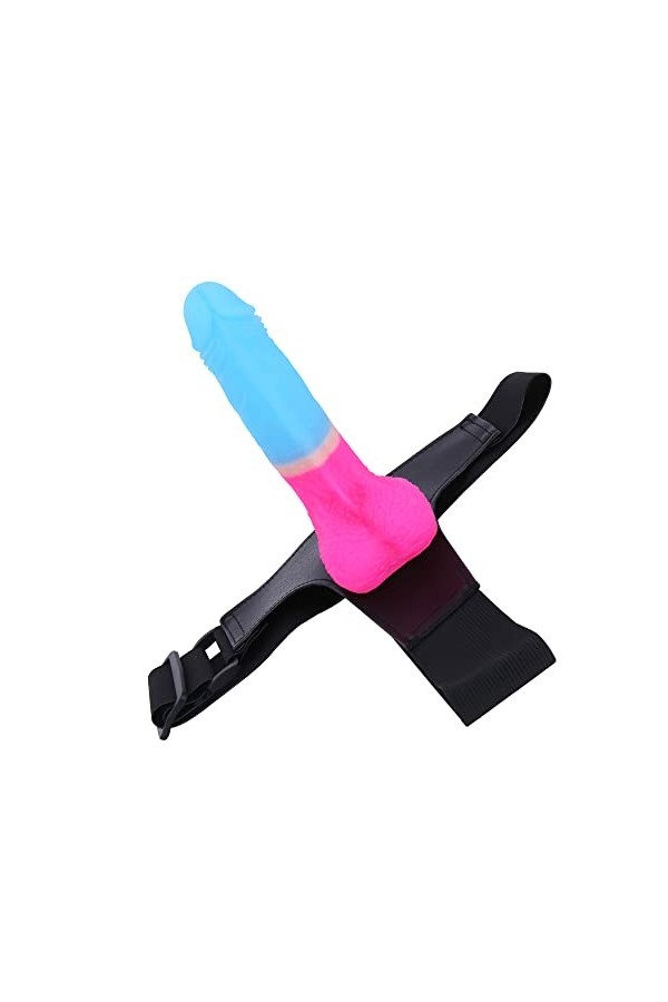 EsHals 18Cm Silicréaliste Petite Taille Imperméable Ceinture de Transport Avec Ventouse Pour Les Femmes Débutantes Violet